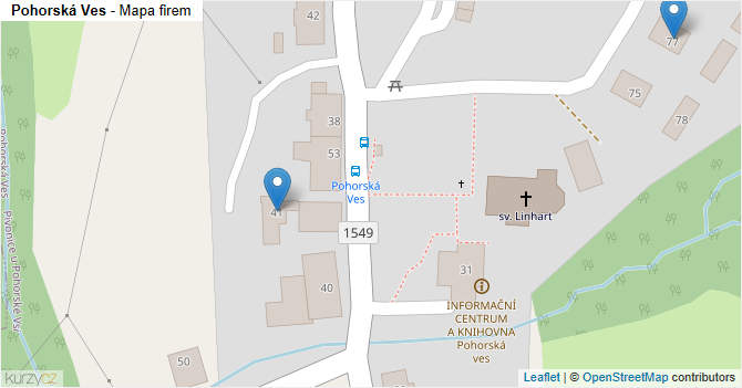 Pohorská Ves - mapa firem
