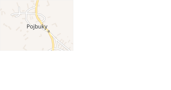 Pojbuky v obci Pojbuky - mapa části obce