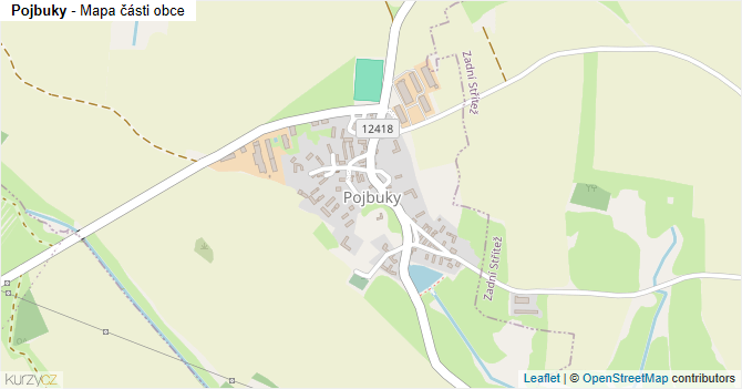 Pojbuky - mapa části obce