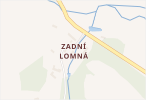 Zadní Lomná v obci Pojbuky - mapa části obce
