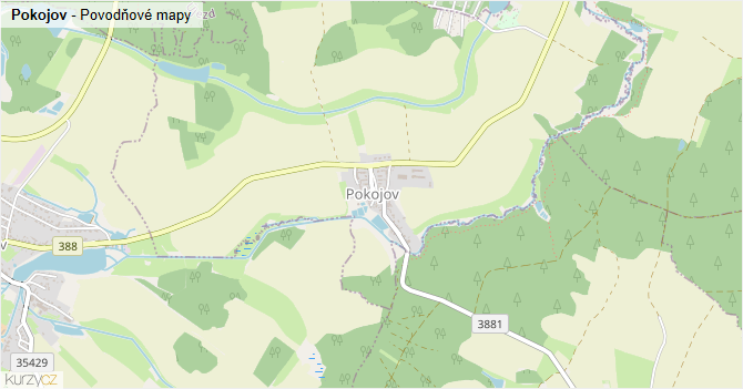 Pokojov - záplavové mapy stoleté vody