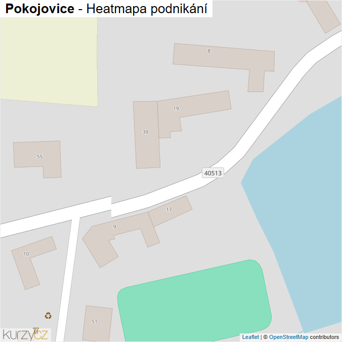 Mapa Pokojovice - Firmy v obci.