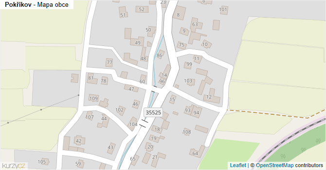 Pokřikov - mapa obce