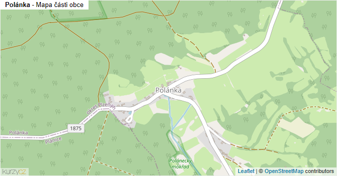 Polánka - mapa části obce