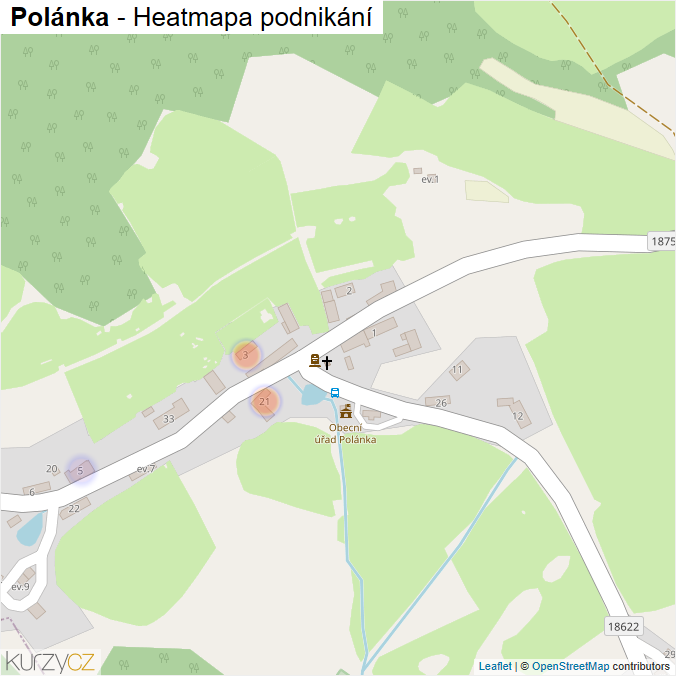 Mapa Polánka - Firmy v části obce.