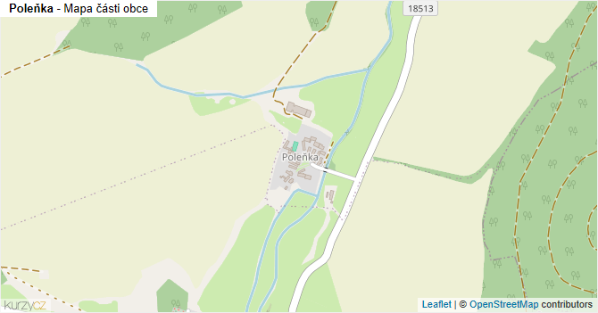 Poleňka - mapa části obce