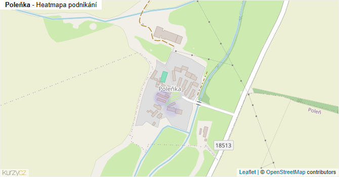 Poleňka - mapa podnikání