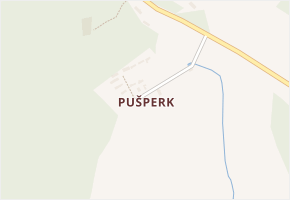 Pušperk v obci Poleň - mapa části obce