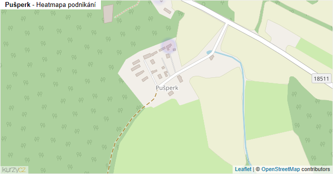 Pušperk - mapa podnikání