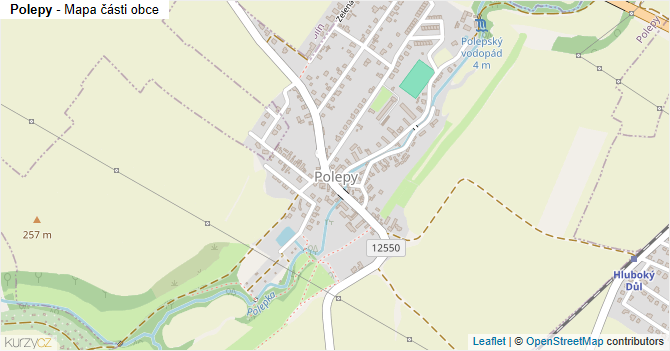 Polepy - mapa části obce