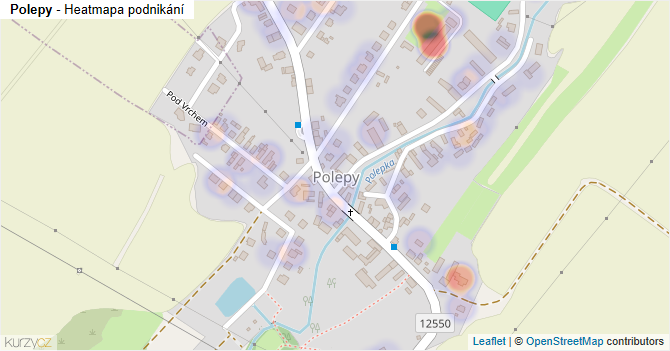 Polepy - mapa podnikání
