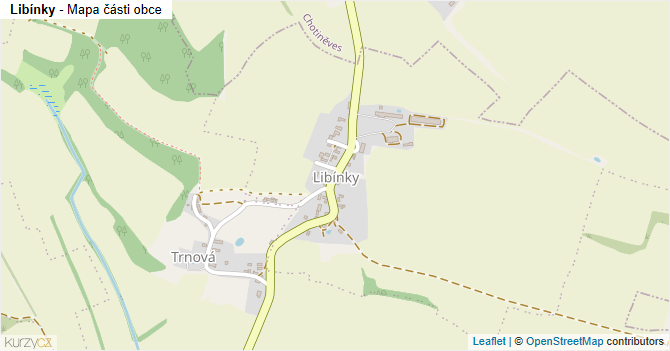 Libínky - mapa části obce