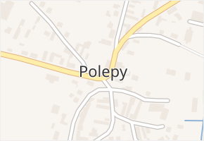 Polepy v obci Polepy - mapa části obce