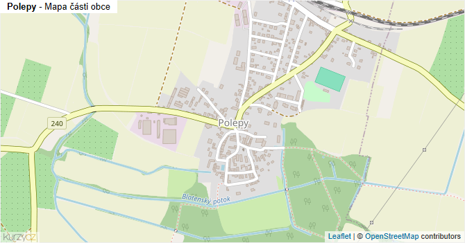 Polepy - mapa části obce