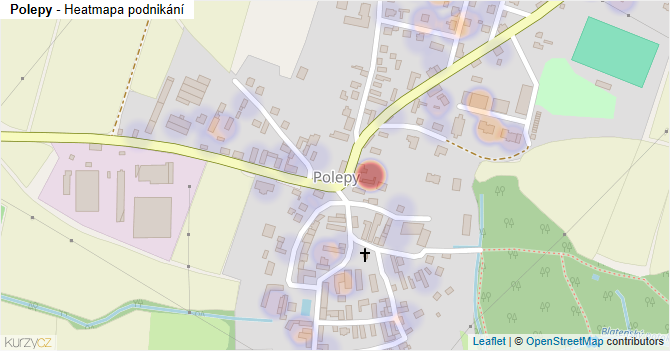 Polepy - mapa podnikání