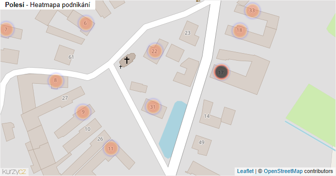 Polesí - mapa podnikání