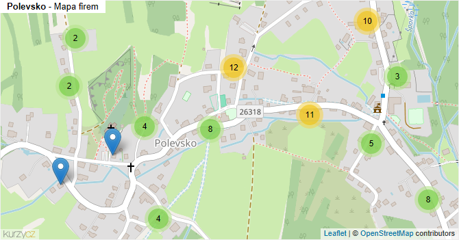 Polevsko - mapa firem