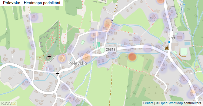 Polevsko - mapa podnikání
