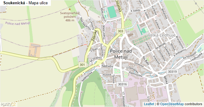 Soukenická - mapa ulice