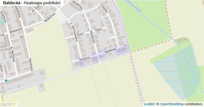Baldecká - mapa podnikání