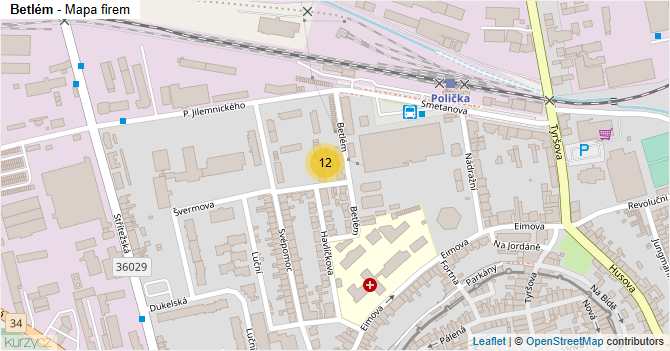 Betlém - mapa firem