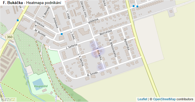 F. Bukáčka - mapa podnikání