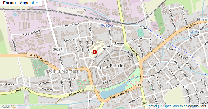 Fortna - mapa ulice