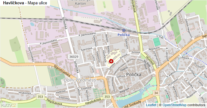 Havlíčkova - mapa ulice
