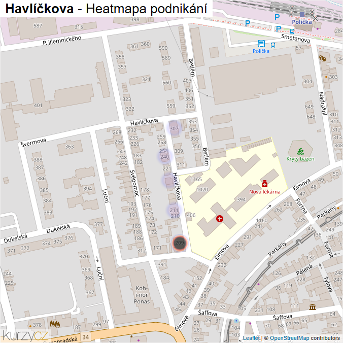 Mapa Havlíčkova - Firmy v ulici.