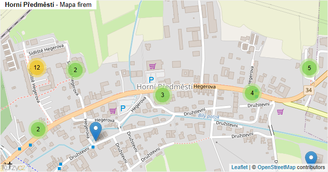 Horní Předměstí - mapa firem
