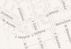 J. Suka v obci Polička - mapa ulice