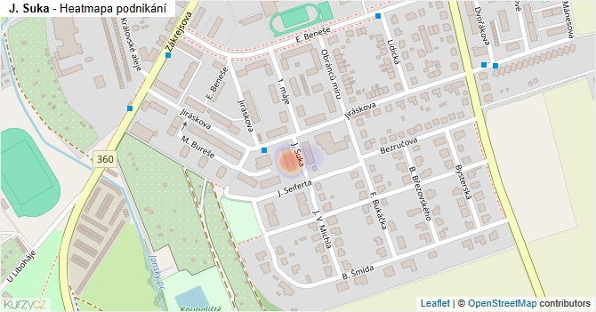 J. Suka - mapa podnikání