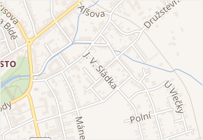 J. V. Sládka v obci Polička - mapa ulice