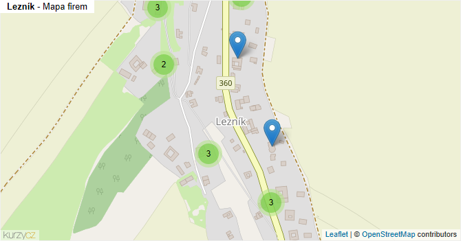 Lezník - mapa firem