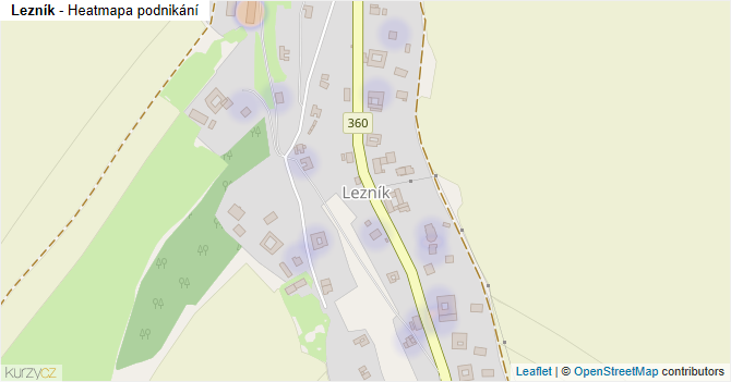 Lezník - mapa podnikání