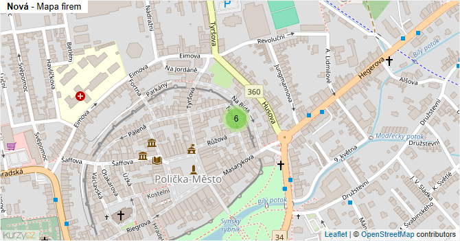 Nová - mapa firem