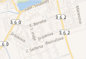 Obránců míru v obci Polička - mapa ulice