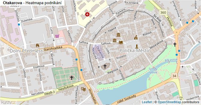Otakarova - mapa podnikání