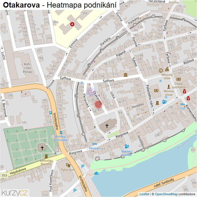 Mapa Otakarova - Firmy v ulici.