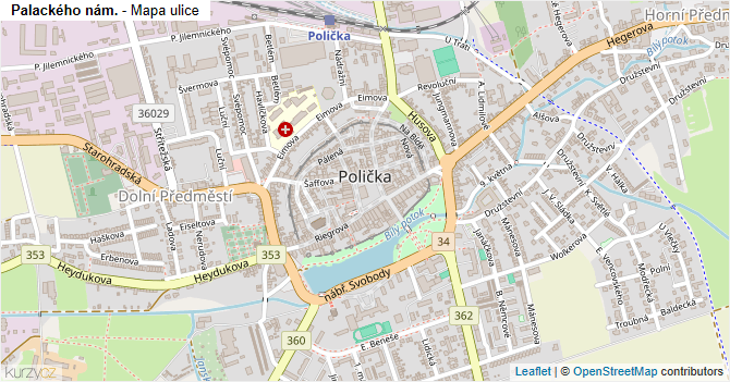 Palackého nám. - mapa ulice