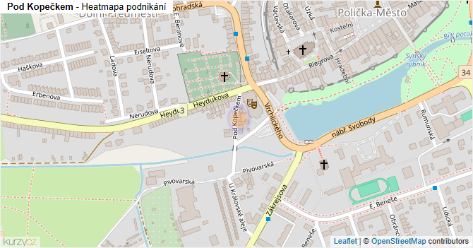 Pod Kopečkem - mapa podnikání