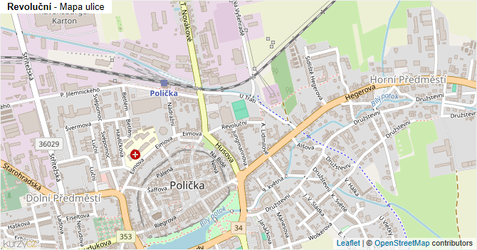 Revoluční - mapa ulice