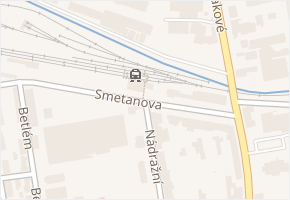 Smetanova v obci Polička - mapa ulice
