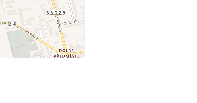 Starohradská v obci Polička - mapa ulice