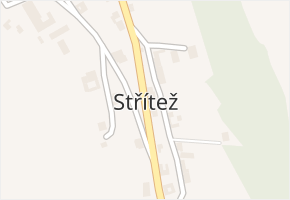 Střítež v obci Polička - mapa části obce
