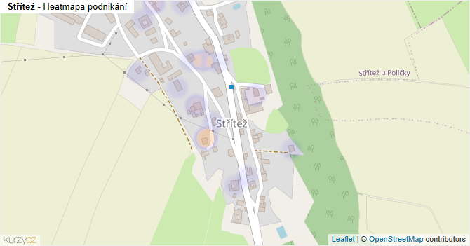 Střítež - mapa podnikání