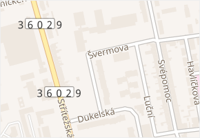 Švermova v obci Polička - mapa ulice