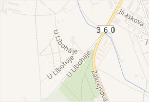U Liboháje v obci Polička - mapa ulice
