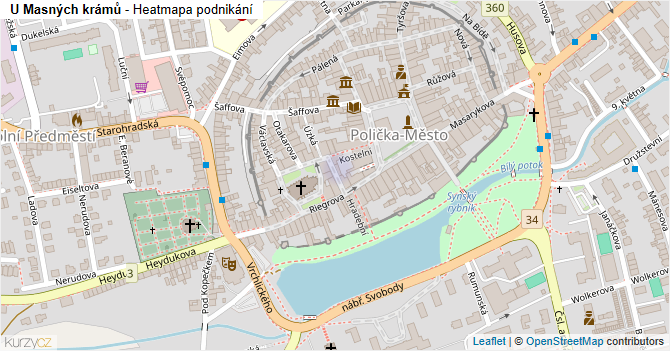 U Masných krámů - mapa podnikání