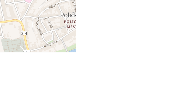 Václavská v obci Polička - mapa ulice